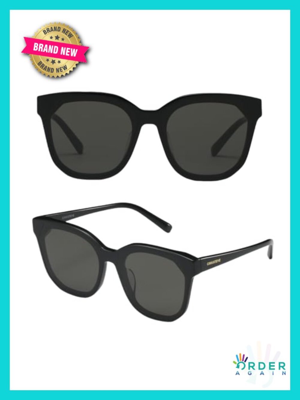 Oversized Square Cat Eye Sunglasses UV400 Full Frame Women